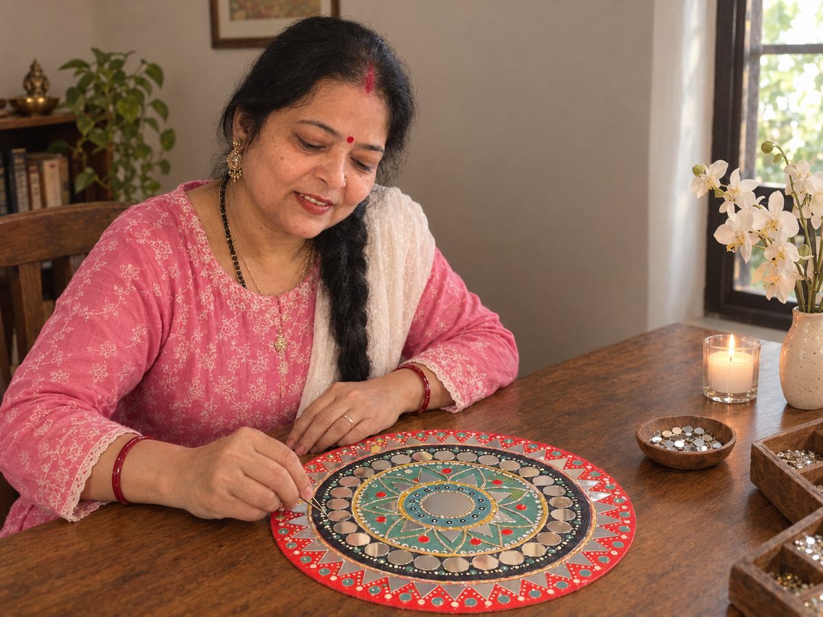 Archana Verma in her studio